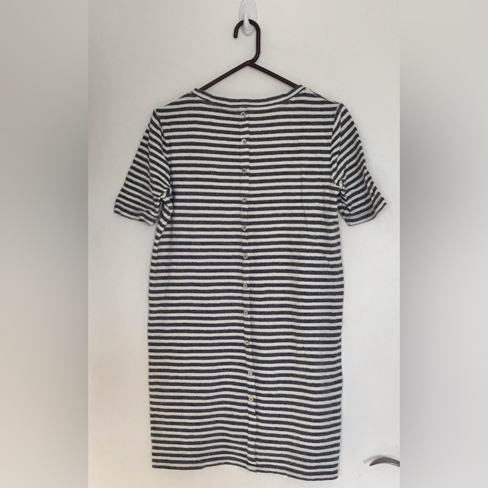Striped Button-Back Dress